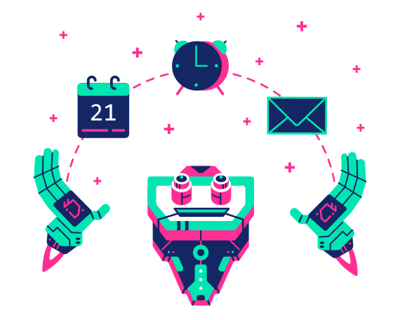 Illustratie van een robot assistent